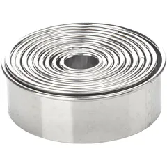 Set of pastry molds “Rings” Dmax=95/Dmin=20[11pcs] stainless steel ,H=3cm metal.