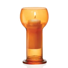 Candlestick “Lucilla” D=80/40,H=164mm orange.