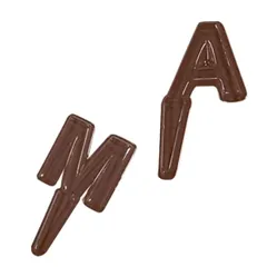 Форма для шоколада «Английские буквы для торта A-M» [13 ячеек] полиэтилен ,L=24,B=18,5см, изображение 2