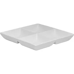 Менажница «Кунстверк» 4 секции квадратная фарфор ,H=45,L=250,B=250мм белый, изображение 2