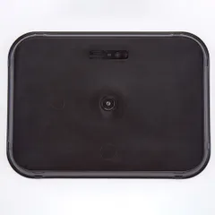 Поднос прорезиненный прямоугольный стеклопласт. ,L=34,5,B=27см черный, изображение 2