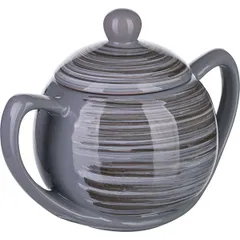 Сахарница «Пинки» с крышкой керамика 400мл D=8см серый, изображение 2