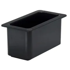 Tray GN 1/3 for displaying chilled Coldfest products  plastic  3.5 l , H=15, L=32.5, B=17.6 cm  black