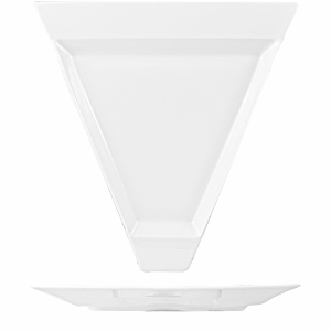 Тарелка «Максим» треугольная фарфор ,H=2,L=25,B=26см белый