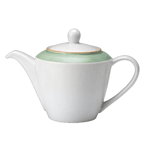 Чайник заварочный «Рио Грин» фарфор 0,6л белый,зелен., Объем по данным поставщика (мл): 600