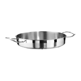 Сковорода 2 ручки сталь нерж. 3л D=26,H=6см металлич.