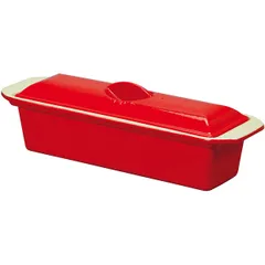 Baking dish enameled cast iron 1.25l ,H=12,L=26.7,B=11cm red