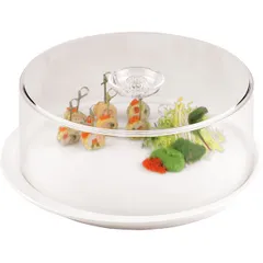 Крышка для тарелки поликарбонат D=33,H=12см прозр.