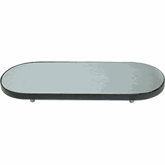 Mirror tray with legs ,H=6,L=80,B=31cm black