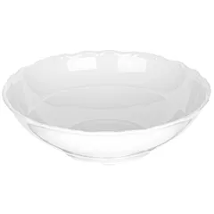 Salad bowl “Verona”  porcelain  1.25 l  D=240, H=65mm  white