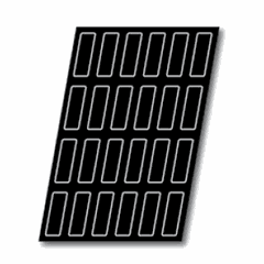 Confectionery mold “Rectangular” [12 pcs]  silicone, fiberglass , H=25, L=120, B=40mm