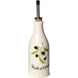 Бутылка для масла «Прованс» фарфор,металл 250мл D=65,H=230,L=70мм белый,роспись