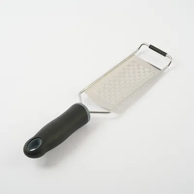 Терка с ручкой сталь нерж.,пластик ,L=315/138,B=65мм металлич.,черный, изображение 2