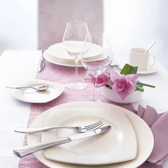 Тарелка «Жансан» квадратная фарфор ,L=25,5,B=25,5см белый, изображение 3