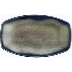 Dish “Nanocream Dark Blue” rectangular  porcelain , H=36, L=360, B=210mm  dark blue, green.