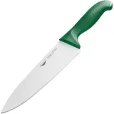 Нож поварской сталь ,L=445/300,B=65мм зелен.,металлич.