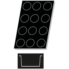 Confectionery mold “Circle”[12pcs] silicone D=100,H=35,L=600,B=400mm