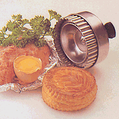 Форма кондитерская «Круг рифленный» сталь нерж. D=9см