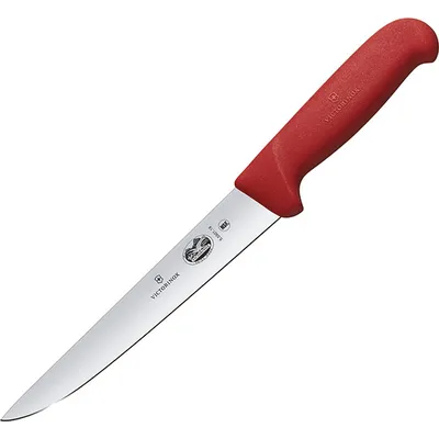 Нож для обвалки мяса сталь нерж.,полипроп. ,L=18/31,B=3см красный,черный