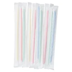 Трубочки со сгибом в индивидуальной упаковке[250шт] полипроп. D=5,L=210мм разноцветн., изображение 2