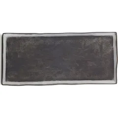 Блюдо «Сольстис Мун Лайт» прямоугольное фарфор ,H=16,L=300,B=135мм серый,черный