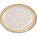 Блюдо «Рио Йеллоу» овальное фарфор ,L=30,5,B=24см белый,желт.