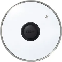 Крышка стекло,пластик D=24см прозр.,черный, изображение 3