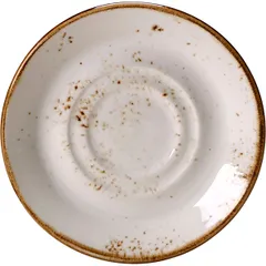 Saucer “Kraft White”  porcelain  D=145, H=17mm  white, brown.