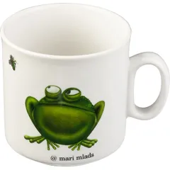 Кружка «Лягушка» детская фарфор 200мл D=74,H=75,L=95мм белый, изображение 2
