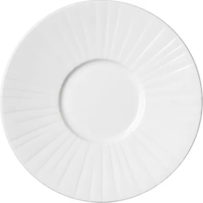 Тарелка «Алина» мелкая с бортом фарфор D=28,5/11,5см белый, Диаметр второй (мм): 115