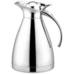 Coffee pot-thermos  stainless steel  1 l , H = 22 cm  silver.