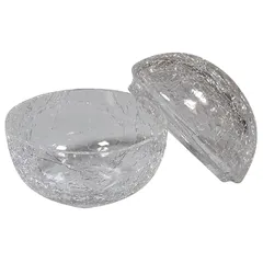 Салатник «Студия Ро» с крышкой «сфера» стекло 400мл D=12см прозр.