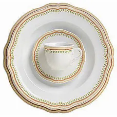 Deep plate “Opera Carmen”  porcelain  D=24cm  white, red