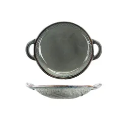 Serving dish “Ararat” oval with handles  ceramics , H=55, L=300, B=225mm  blue-gray.