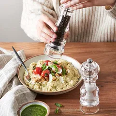 Мельница для перца «Нэнси» металлический механизм акрил D=55,H=90мм прозр.,металлич., изображение 2