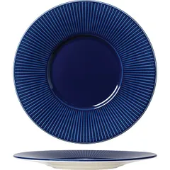 Plate “Willow Azur” small with a wide side  porcelain  D=285, H=25mm  blue