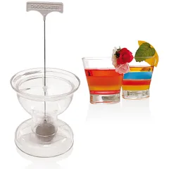 Device for preparing layered cocktails  plastic  D=12, H=26cm  transparent.