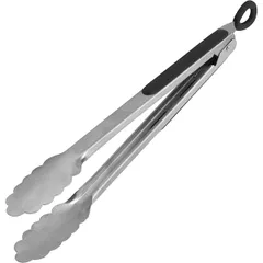Barbecue tongs  stainless steel, silicone , H=125, L=360/90, B=95mm  metallic, black