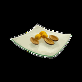 Салатник «Матиз» стекло ,H=1,L=15,B=15см прозр.,зелен.