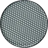 Блюдо для пиццы «Мезень» Принц Треугольники фарфор D=320,H=11мм белый,черный