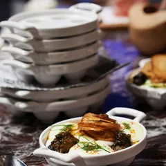 Блюдо для улиток «Бель Кузин» (на 6 шт) фарфор ,H=45,L=180,B=122мм белый, изображение 4