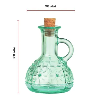 Бутылка для масла «Оливия» стекло 225мл D=9,H=12,L=9,B=9см прозр., изображение 2