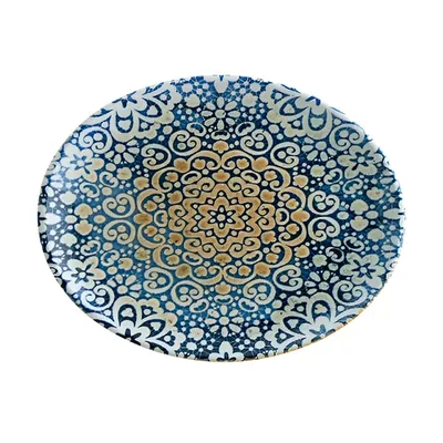 Блюдо сервировочное «Альхамбра» овальное фарфор ,L=36,B=28см белый,синий