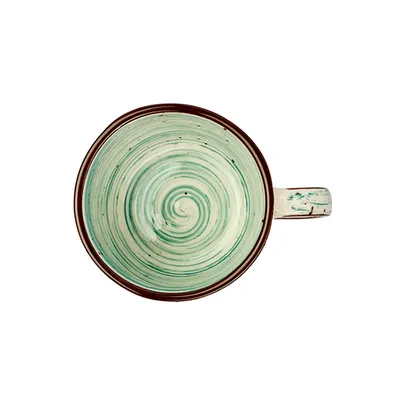 Чашка кофейная «Пастораль» фарфор 70мл зелен., изображение 3