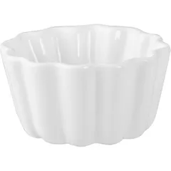 Salad bowl for compliment with wavy edges “Kunstwerk”  porcelain 50ml D=61,H=25mm white