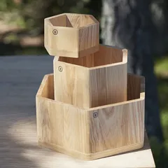 Набор подставок фуршетных «Инспайред»[3шт] ясень св. дерево, изображение 4