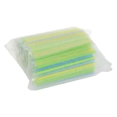 Трубочки без сгиба в индивидуальной упаковке со скошенным краем для бабл-ти[250шт] полипроп. D=12,L=