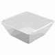 Салатник квадратный «Бомбей» фарфор 3л ,L=25см белый