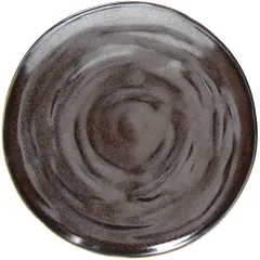 Тарелка мелкая D=23,5см коричнев.