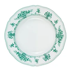 Тарелка глубокая «Нео Антирос» фарфор D=23,H=4см белый,зелен.